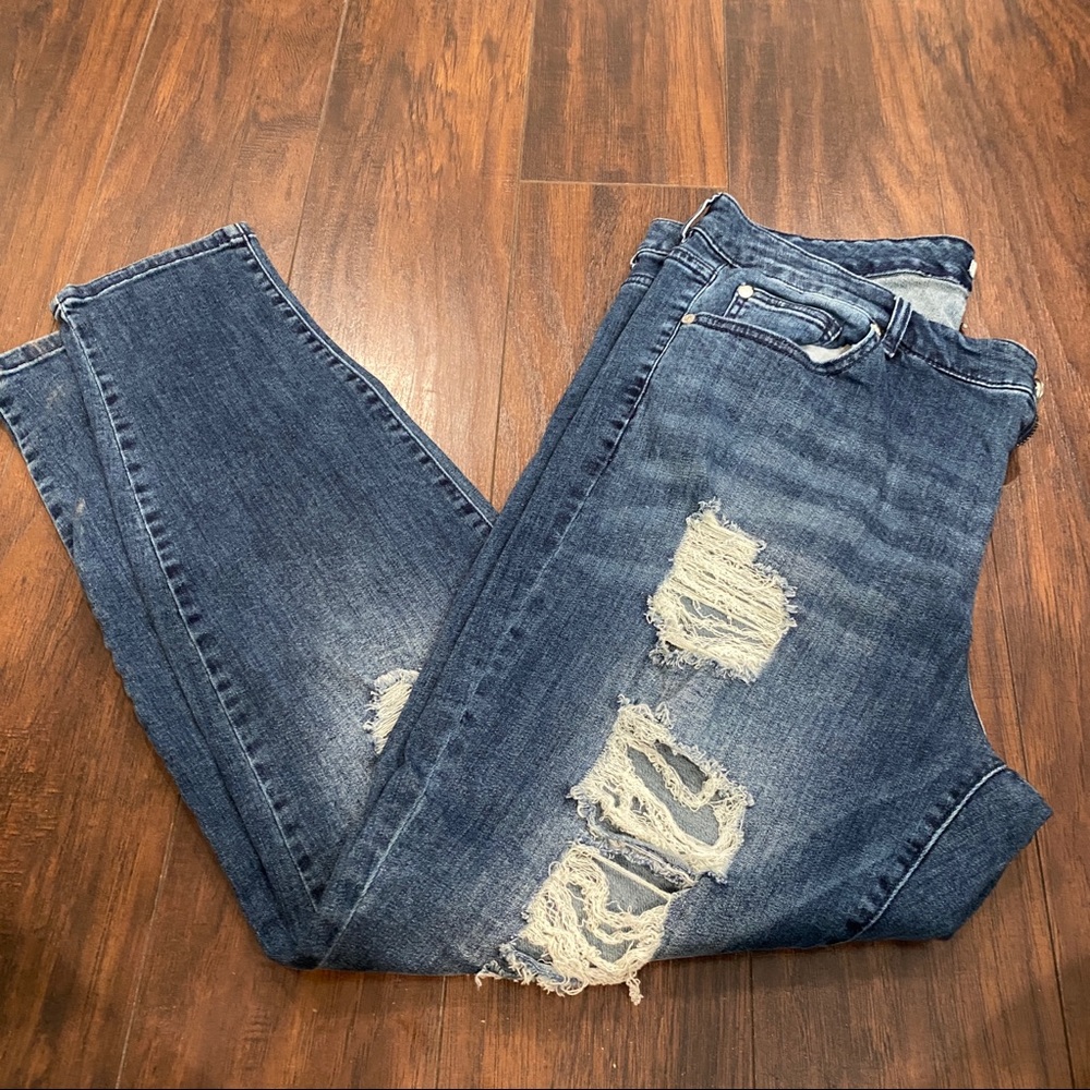 Plus Size Denim Jeans High waisted 18 18w refugee+ Charlott Tusse Plus Size